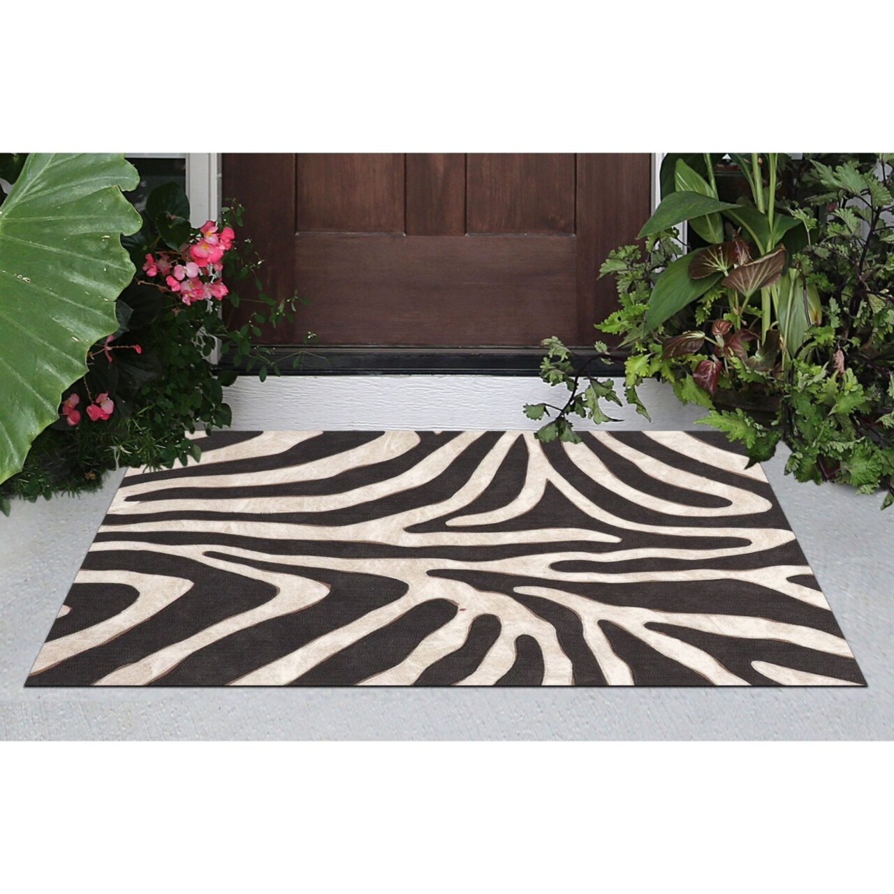 The Rug Department Liora Manne Visions I Zebra Indoor Outdoor Area Rug Black